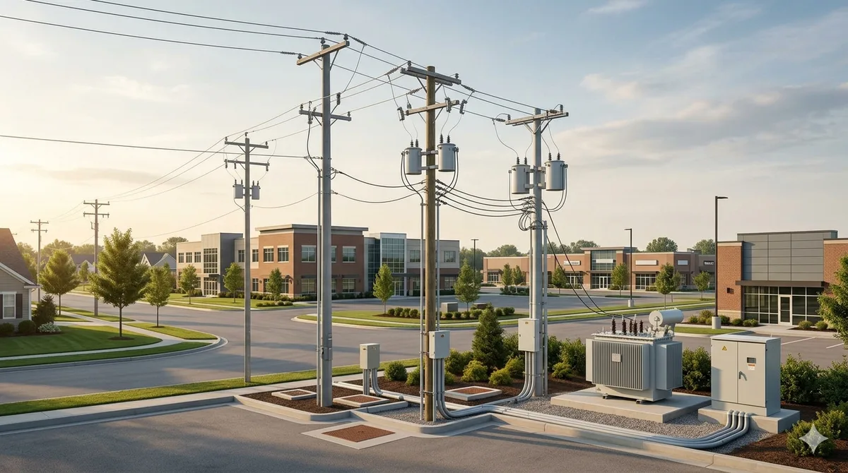 Distribution network infrastructure serving local power customers